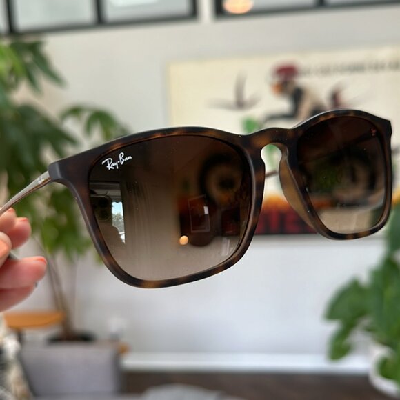 Polished Transparent Brown Ray-Ban Sunglasses - Picture 1 of 4